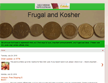 Tablet Screenshot of kosherfrugal.com